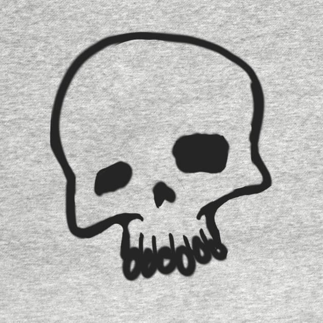 New School Style Simple Skull Original Art by ckandrus